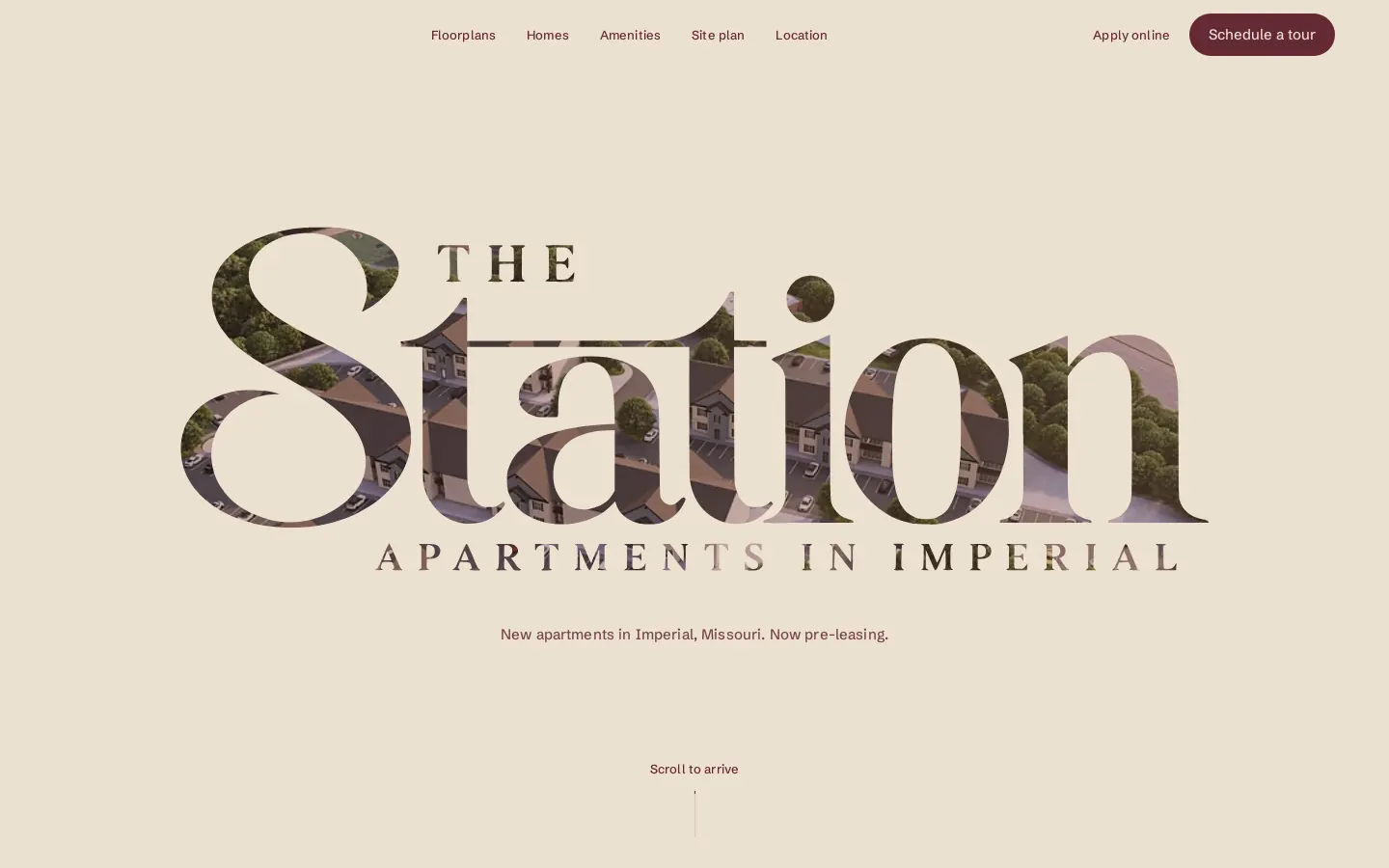 The Station website, home page