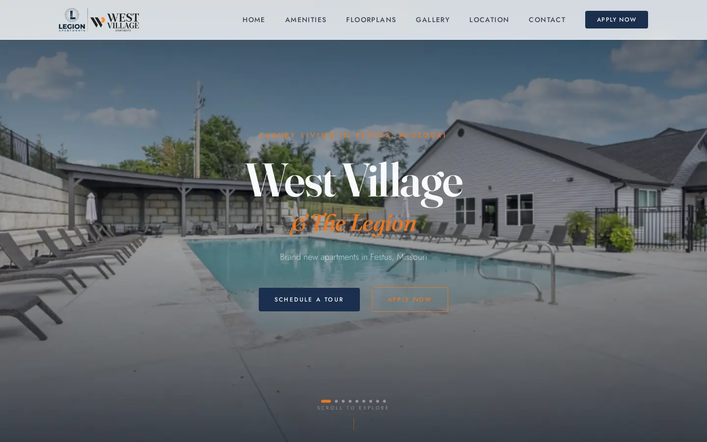 West Village Festus website, home page